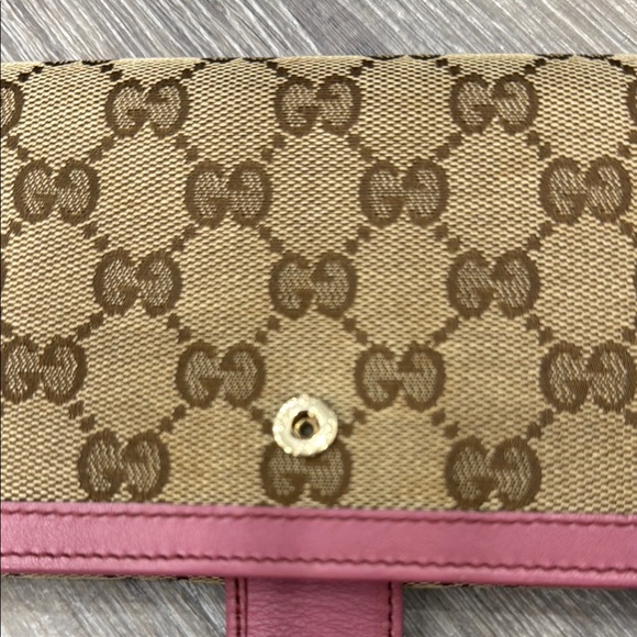 Gucci Pink and Brown Wallet with GG Monogram - Picture 7 of 9